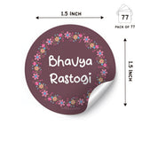 Round Water Proof Labels - Floral
