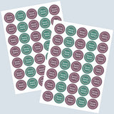 Round Water Proof Labels - Floral