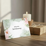 Personalised Gift Notecard - Floral Pink