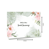 Personalised Gift Notecard - Floral Pink