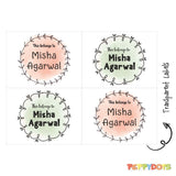 Transparent Labels - Floral Wreath