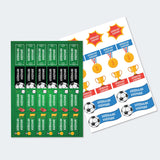 Sticker Sheet - Set of 2 A4 - Football