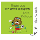 Thank you Labels - Football