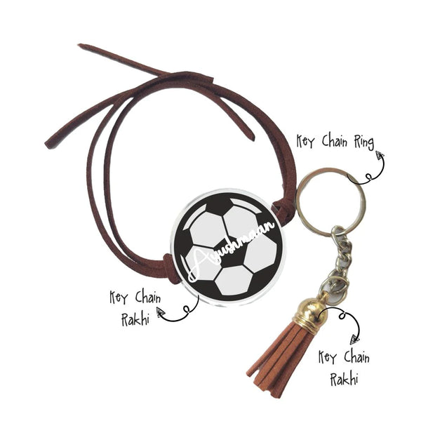 Personalised Rakhi with Name Customisation - Football – Popup Kids