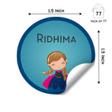 Round Water Proof Labels -Frozen