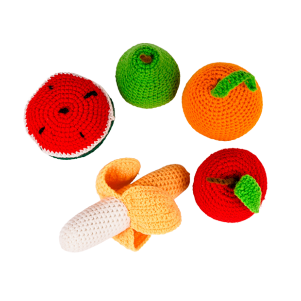 Crochet Fruit Toys - Play Food for Kids (5 Pcs)