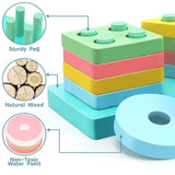 Montessori Toys for Toddlers, Wooden Sorting & Stacking Toys Kids Preschool