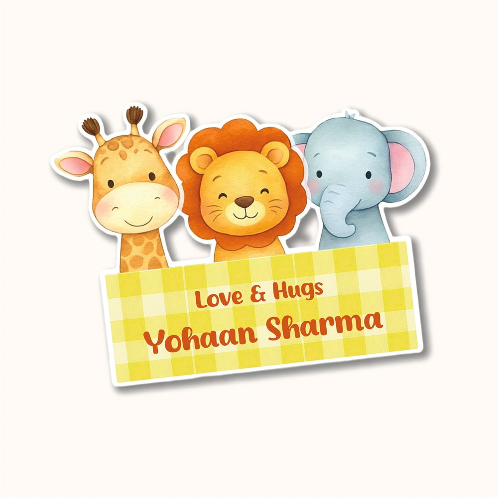 Gift Tag (Shape) - Safari Animals