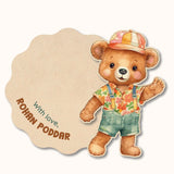 Gift Tag (Shape) - Teddy with cap