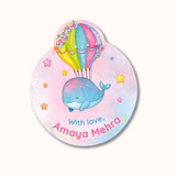 Gift Tag (Shape) - Whale with Hot Air Balloon