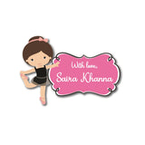 Gift Shape Sticker - Dancing Girl