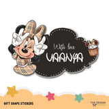 Gift Shape Stickers - Minnie Mouse