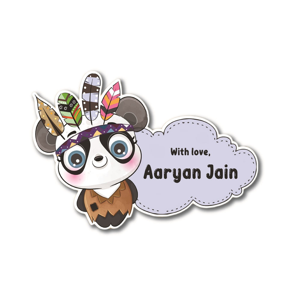 Gift Shape Sticker - Panda