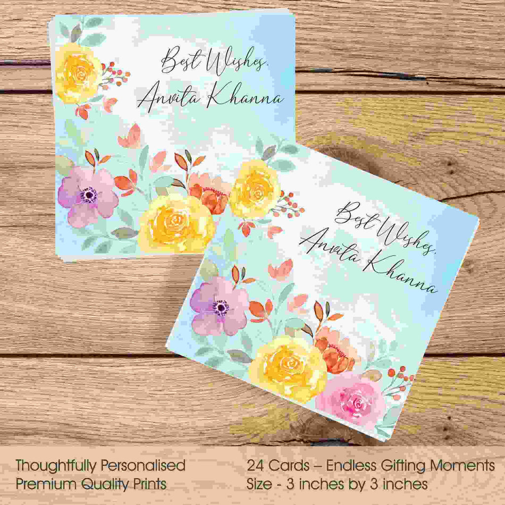 Gift Tags Square - Floral Whisper