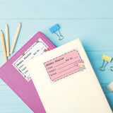 School Book Label - Girl With A Bow