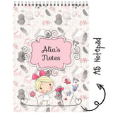 Personalised Notepad Kids - Girl With Butterfly