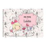 Personalized Sketchbook - Girl With Butterfly