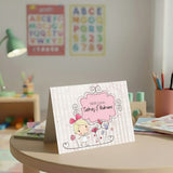 Personalised Gift notecard -Girl With butterfly