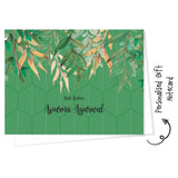 Personalised Gift Notecard - Green Pattern