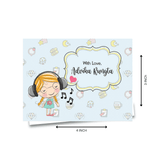 Personalised Gift notecard - Green Girl