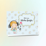 Personalised Gift notecard - Green Girl