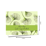 Personalised Gift Notecard - Green Leaf