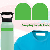 Camping Labels Pack - Solid Green