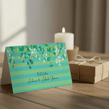 Personalised Gift Notecard - Green Stripes