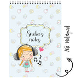 Personalised Notepad Kids - Green Girl