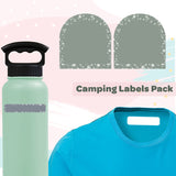 Camping Labels Pack - Grey Confetti