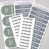 Camping Labels Pack - Grey Confetti