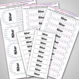 Camping Labels Pack - Grey Stripes