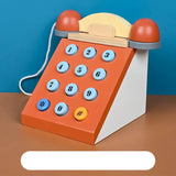 Wooden Retro Phone Role Play Telephone Toys