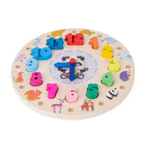 Wooden Number Counting Learning Clock