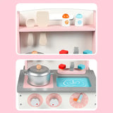 Folding Wooden Cooking Kitchen Set for Kids