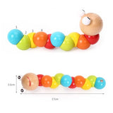 Wooden Twisting Caterpillar Early Educational Toy for 18+ Months Child