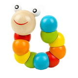 Wooden Twisting Caterpillar Early Educational Toy for 18+ Months Child