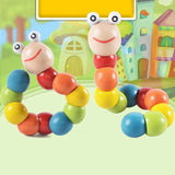 Wooden Twisting Caterpillar Early Educational Toy for 18+ Months Child