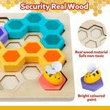 Wooden Bee Puzzle Game