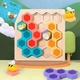 Wooden Bee Puzzle Game