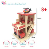 Wooden Fire Station Playset