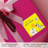 Gift Labels personalized - Happy Animals