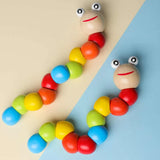 Wooden Twisting Caterpillar Early Educational Toy for 18+ Months Child