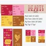 Hearts Theme Label Set