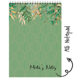 Personalised Notepad - Hexagon Leaf