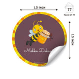 Round Water Proof Labels -Honey Bee