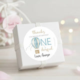 Round thank you label - Hot Air Balloon