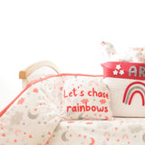 Magical Rainbows - Quilted Cot Bumper