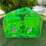 Double Pocket Jelly Duffle Bag - Green