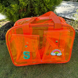 Double Pocket Jelly Duffle Bag - Orange